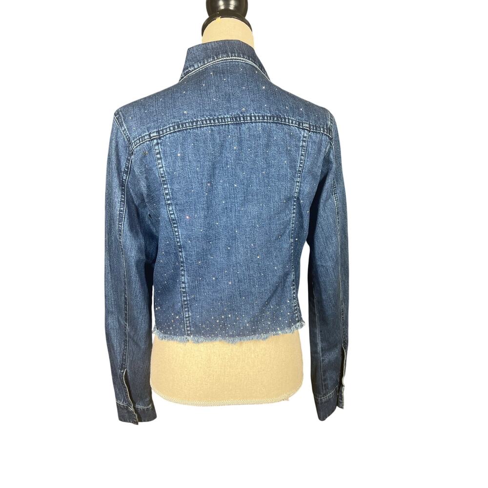 Vintage Fendi Jeans Roma Amor 100% cotton Italian Made SZ 6 Crystal Celeb Style - Picture 4 of 12